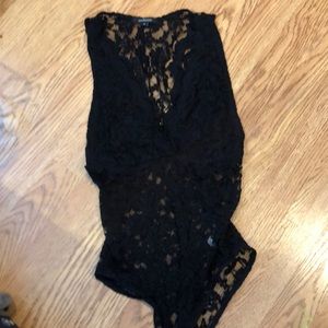 Black lace bodysuit
